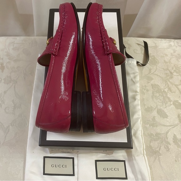 ❌Sold❌Gucci Horsebit Pink Patent Leather Loafers😍like new - Picture 9 of 11